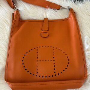 Hermes Evelyne PM3 Shoulder Bag Orange